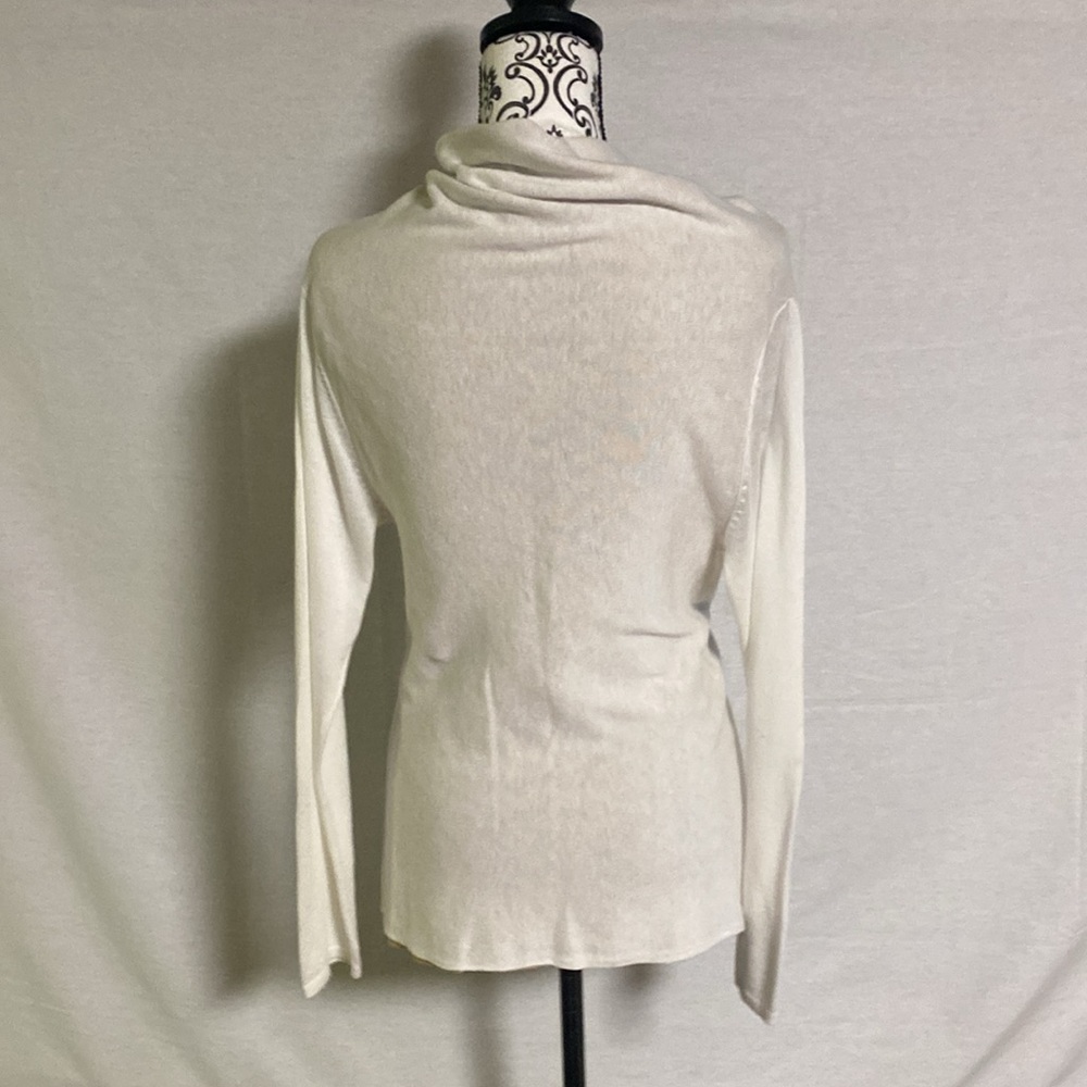 Soma Layered Knit Somerset Sweater Ivory/Camel Small NWT Cotton and Modal blend - Picture 4 of 7